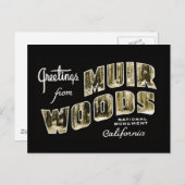 Greetings uit Muir Bossen National Monument Briefkaart (Voorkant / Achterkant)