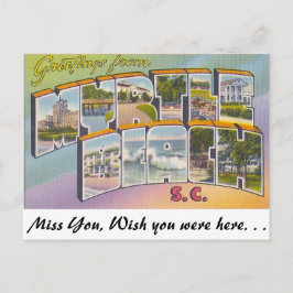 Greetings uit Myrtle Beach, South Carolina Briefkaart