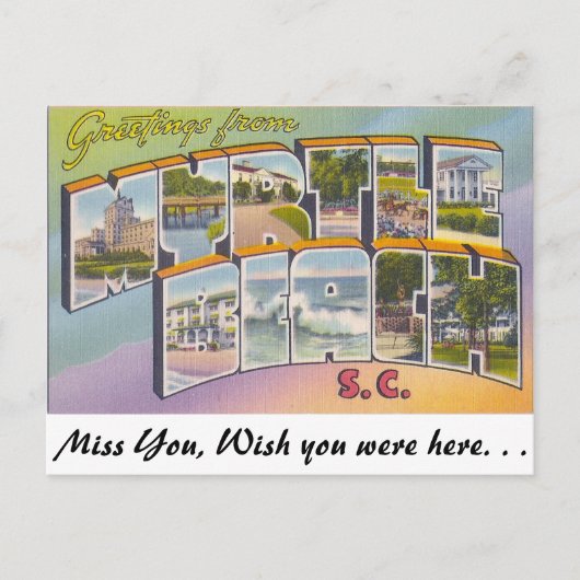 Greetings uit Myrtle Beach, South Carolina Briefkaart (Voorkant)