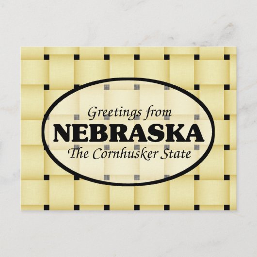 Greetings uit Nebraska Briefkaart (Voorkant)