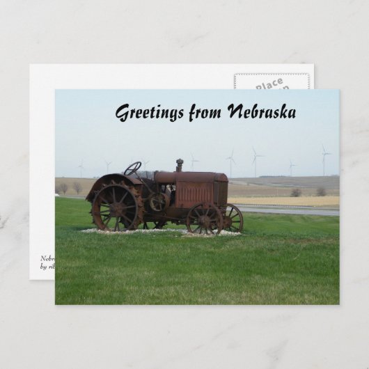 Greetings uit Nebraska Briefkaart (Voorkant / Achterkant)