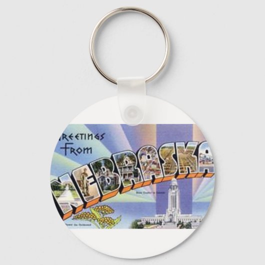 Greetings uit Nebraska Sleutelhanger (Voorkant)