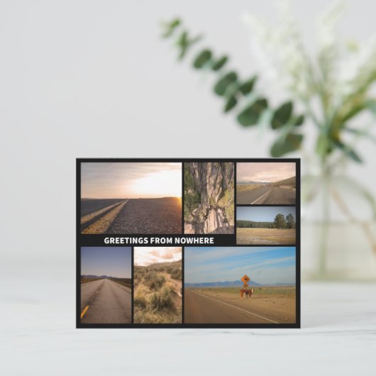 Greetings uit Nergens Briefkaart (Staand voorkant)