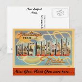 Greetings uit New Bedford Briefkaart (Voorkant / Achterkant)