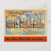 Greetings uit New Bedford Briefkaart (Voorkant)