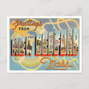Greetings uit New Bedford, Massachusetts Travel Briefkaart
