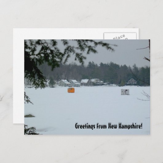 Greetings uit New Hampshire Briefkaart (Voorkant / Achterkant)