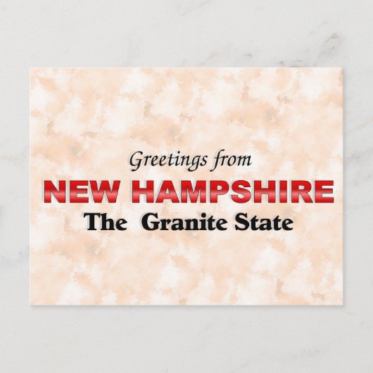 Greetings uit New Hampshire Briefkaart (Voorkant)