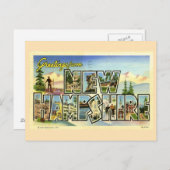 Greetings uit New Hampshire Briefkaart (Voorkant / Achterkant)