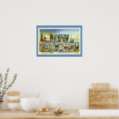Greetings uit New Hampshire Poster (Keuken)