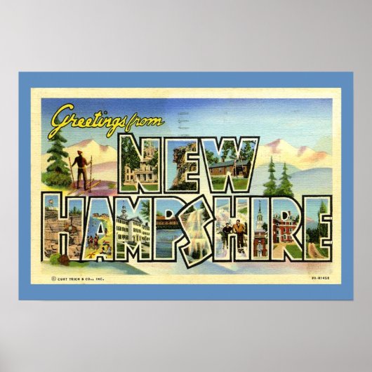 Greetings uit New Hampshire Poster (Voorkant)