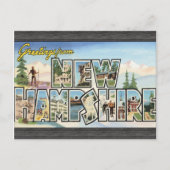 Greetings uit New Hampshire, Vintage Briefkaart (Voorkant)