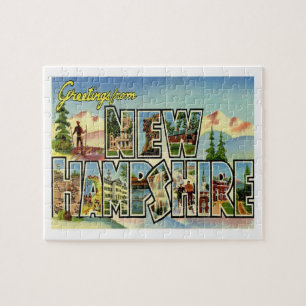 Greetings uit New Hampshire Vintage Travel Legpuzzel