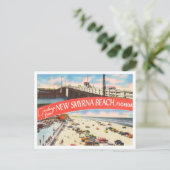 Greetings uit New Smyrna Beach, Florida Travel Briefkaart (Staand voorkant)