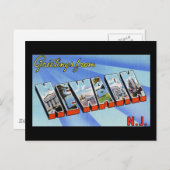 Greetings uit Newark New Jersey Briefkaart (Voorkant / Achterkant)