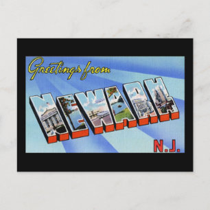Greetings uit Newark New Jersey Briefkaart