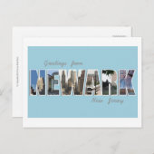 Greetings uit Newark, New Jersey - BRIEFKAART (Voorkant / Achterkant)