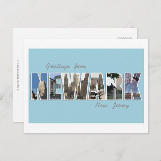 Greetings uit Newark, New Jersey - BRIEFKAART (Voorkant / Achterkant)