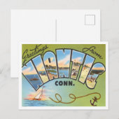 Greetings uit Niantic, Conneticut Vintage Travel Briefkaart (Voorkant / Achterkant)