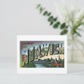Greetings uit Norwich, Connecticut Briefkaart (Staand voorkant)