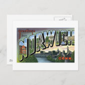 Greetings uit Norwich, Connecticut Briefkaart (Voorkant / Achterkant)