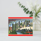 Greetings uit Norwich Connecticut Briefkaart (Staand voorkant)