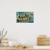 Greetings uit Oak Bluffs Massachusetts Poster (Keuken)