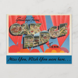 Greetings uit Oak Ridge Briefkaart