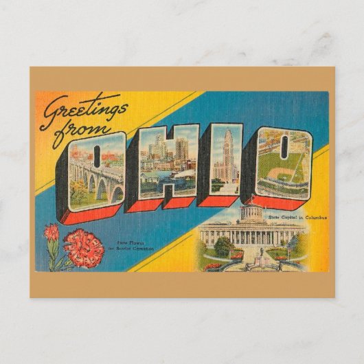 Greetings uit Ohio Briefkaart (Voorkant)