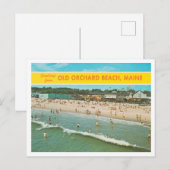 Greetings uit Old Orchard Beach, Maine Travel Briefkaart (Voorkant / Achterkant)