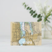 Greetings uit Olympia WA Chart Briefkaart (Staand voorkant)