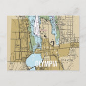 Greetings uit Olympia WA Chart Briefkaart (Voorkant)