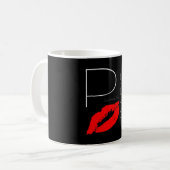 Greetings uit Parijs Red Lipstick Kiss Koffiemok (Voorkant links)