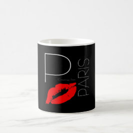 Greetings uit Parijs Red Lipstick Kiss Koffiemok