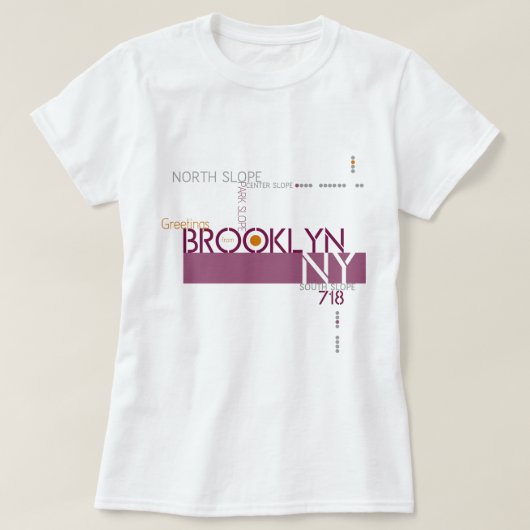 Greetings uit Park Slope, Brooklyn T-shirt (Design voorkant)
