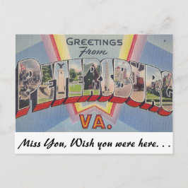 Greetings uit Petersburg, Virginia Briefkaart
