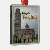 Greetings uit Pisa Italië Metalen Ornament (Rechts)