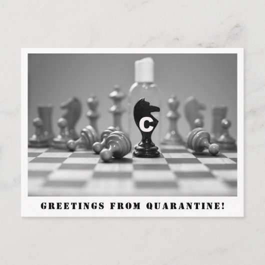 Greetings uit Quarantine briefkaart (Voorkant)