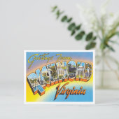 Greetings uit Richmond, Virginia Vintage Travel Briefkaart (Staand voorkant)