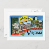 Greetings uit Roanoke, Virginia Briefkaart (Voorkant / Achterkant)