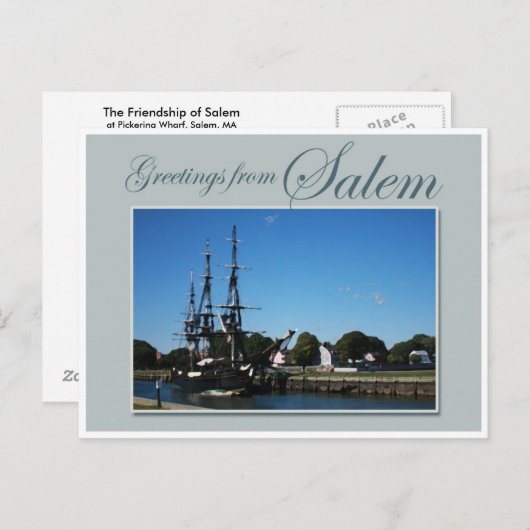 Greetings uit Salem Briefkaart (Voorkant / Achterkant)