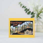 Greetings uit San Antonio Texas Briefkaart (Staand voorkant)