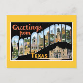 Greetings uit San Antonio Texas Briefkaart (Voorkant)
