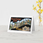 Greetings uit San Antonio Texas Kaart (Gele Bloem)