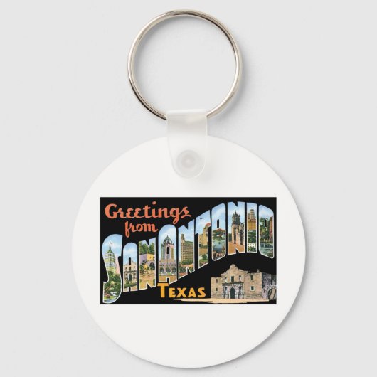 Greetings uit San Antonio Texas Sleutelhanger (Voorkant)