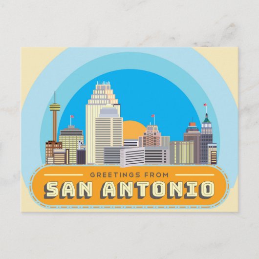 Greetings uit San Antonio Texas USA Briefkaart (Voorkant)