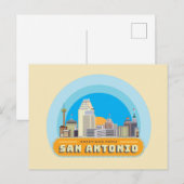 Greetings uit San Antonio Texas USA Briefkaart (Voorkant / Achterkant)