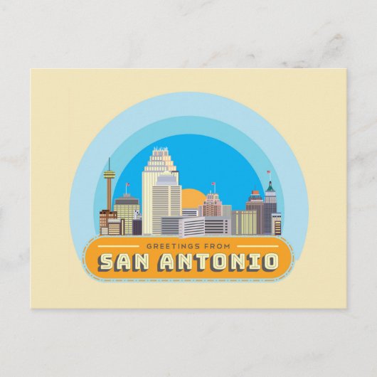 Greetings uit San Antonio Texas USA Briefkaart (Voorkant)