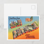 Greetings uit San Antonio, Texas Vintage Travel Briefkaart (Voorkant / Achterkant)