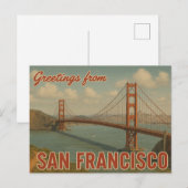 Greetings uit San Francisco Briefkaart (Voorkant / Achterkant)